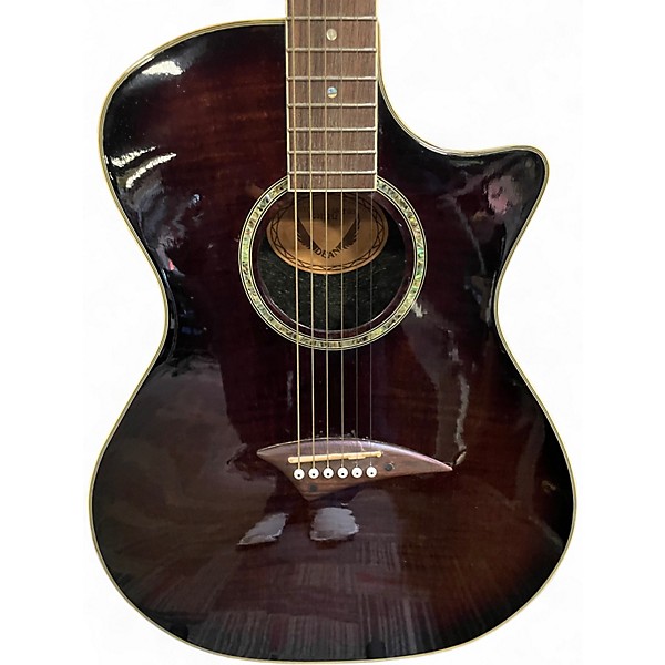 Used Dean Exotiglass Tobacco brown Acoustic Electric Guitar