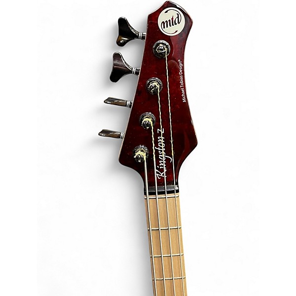 Used MTD Kingston Z4 Red Electric Bass Guitar
