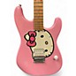 Used Squier Hello Kitty Stratocaster Single Hum Pink With Kitty Pickguard Pink Solid Body Electric Guitar