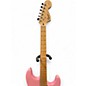 Used Squier Hello Kitty Stratocaster Single Hum Pink With Kitty Pickguard Pink Solid Body Electric Guitar