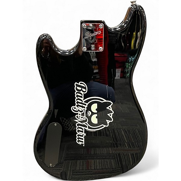 Used Squier BADTZ-MARU BRONCO  Black Electric Bass Guitar
