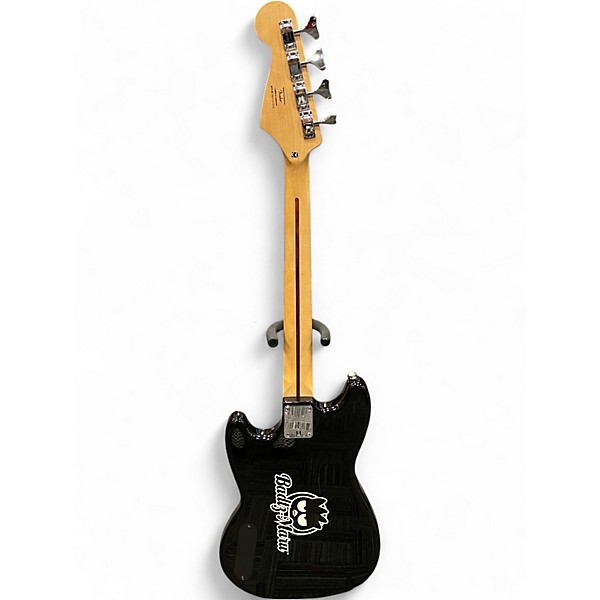 Used Squier BADTZ-MARU BRONCO  Black Electric Bass Guitar