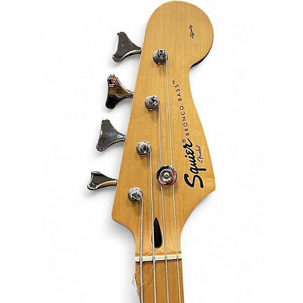 Used Squier BADTZ-MARU BRONCO  Black Electric Bass Guitar