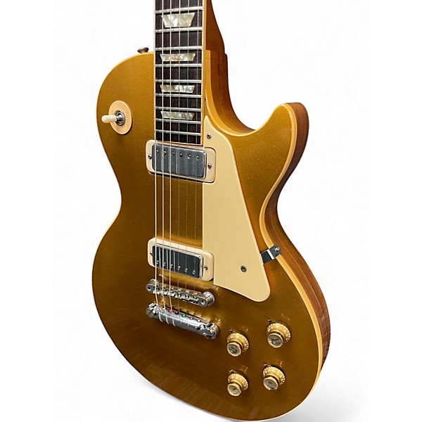 Vintage 1974 Gibson Les Paul Deluxe Gold Solid Body Electric Guitar