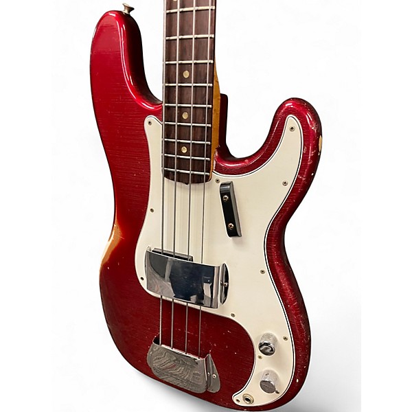 Vintage 1966 Fender Precision Bass Candy Apple Red Electric Bass Guitar