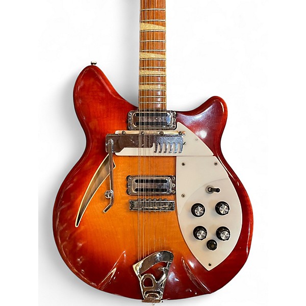 Vintage 1968 Rickenbacker 366 Convertible Fireglo Hollow Body Electric Guitar