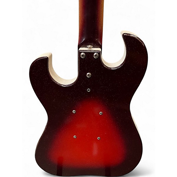 Vintage 1960s Silvertone 1457 Amp In Case Red Solid Body Electric Guitar