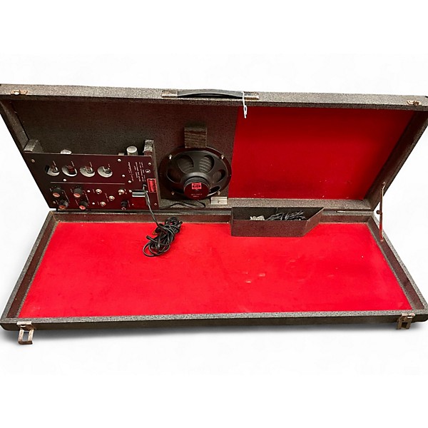 Vintage 1960s Silvertone 1457 Amp In Case Red Solid Body Electric Guitar