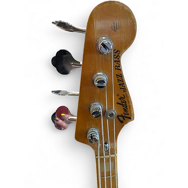 Vintage 1977 Fender Jazz Bass White Electric Bass Guitar