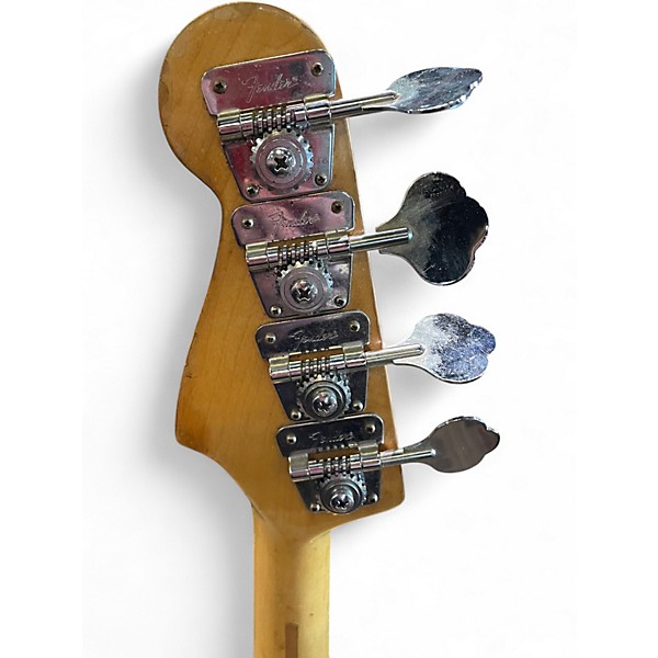 Vintage 1977 Fender Jazz Bass White Electric Bass Guitar