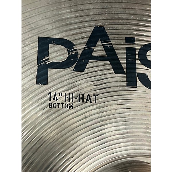 Used Paiste 14in 201 bronze hi hat Cymbal