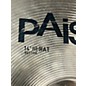 Used Paiste 14in 201 bronze hi hat Cymbal