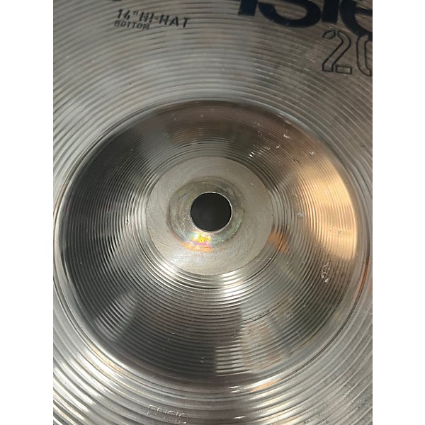 Used Paiste 14in 201 bronze hi hat Cymbal