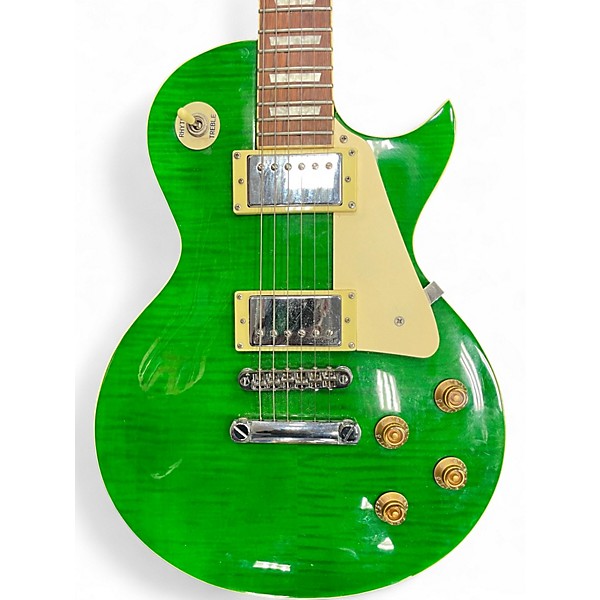 Used Iyv LES PAUL Trans Green Solid Body Electric Guitar