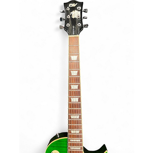 Used Iyv LES PAUL Trans Green Solid Body Electric Guitar