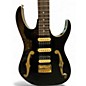 Used Ibanez PGM50 Paul Gilbert Black and Gold Solid Body Electric Guitar
