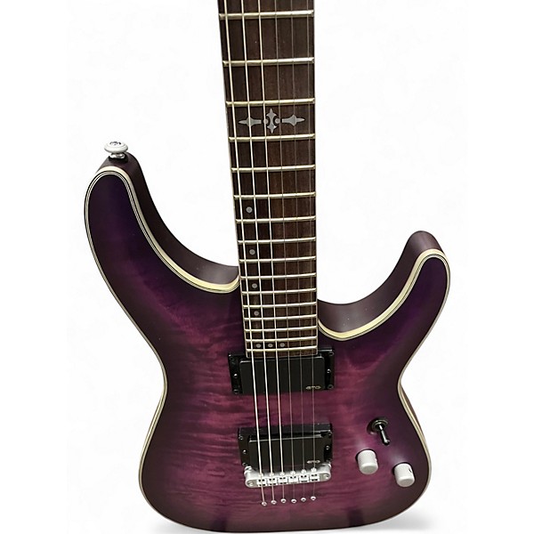 Used Schecter Guitar Research C1 Platinum Satin Purple Solid Body Electric Guitar