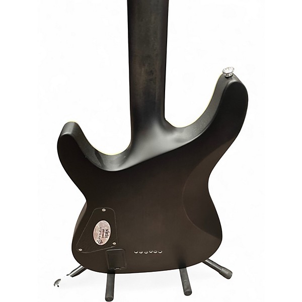 Used Schecter Guitar Research C1 Platinum Transparent Black Satin Solid Body Electric Guitar