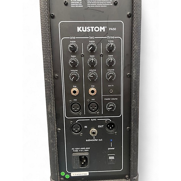 Used Kustom PA PA 50 Powered Speaker