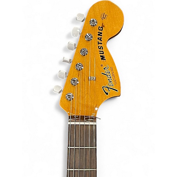 Used Fender Vintera Competition Mustang Orange Solid Body Electric Guitar