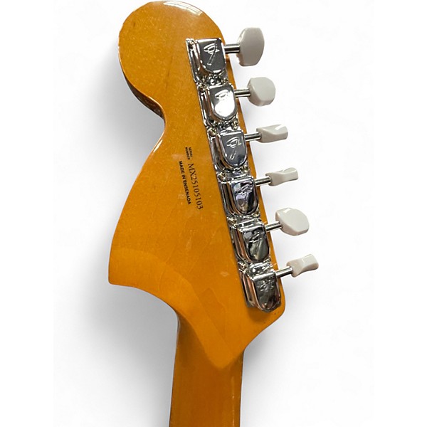 Used Fender Vintera Competition Mustang Orange Solid Body Electric Guitar