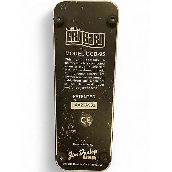 Used Dunlop GCB95 Original Crybaby Wah Effect Pedal