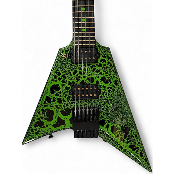 Used Kiesel  TYPE V Neon Green Solid Body Electric Guitar