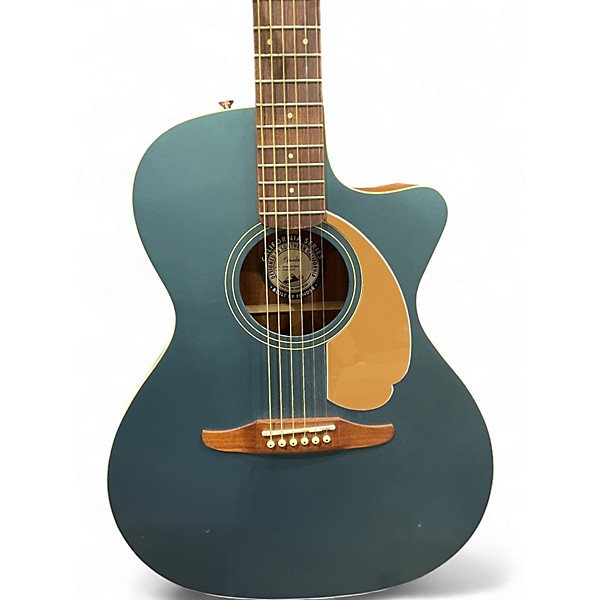 Used Fender Newporter Player Blue Acoustic Electric Guitar