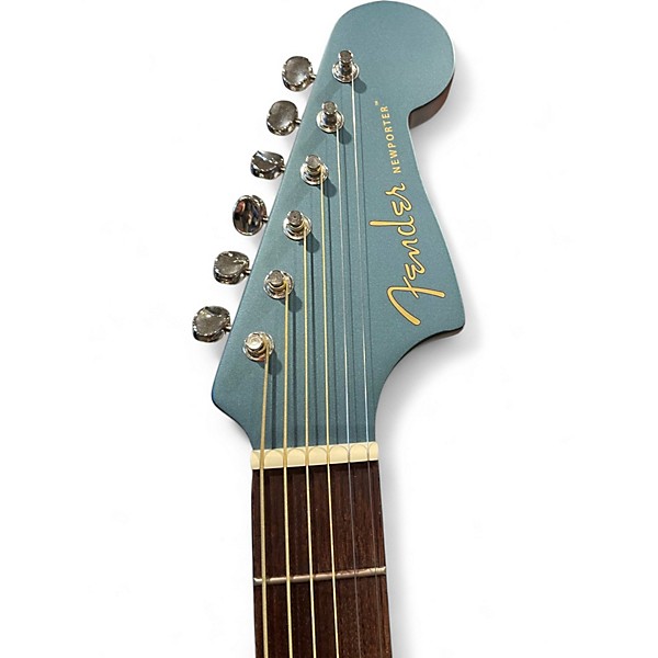 Used Fender Newporter Player Blue Acoustic Electric Guitar