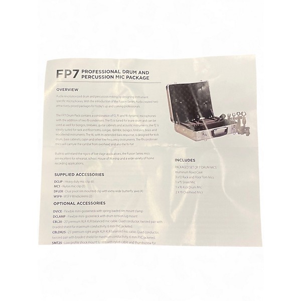 Used Audix FP7 Percussion Microphone Pack