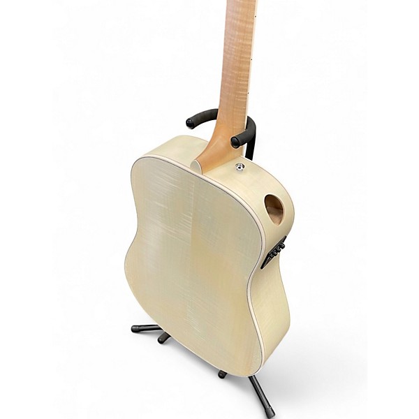 Used Ibanez AAD77M1E White Natural Acoustic Electric Guitar