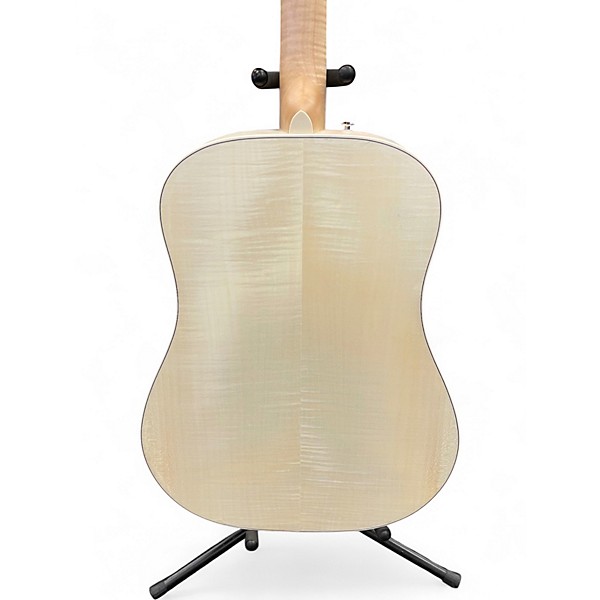 Used Ibanez AAD77M1E White Natural Acoustic Electric Guitar