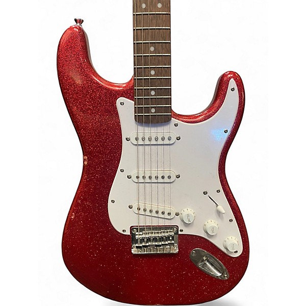 Used Squier Bullet Stratocaster SPARKLE RED Solid Body Electric Guitar