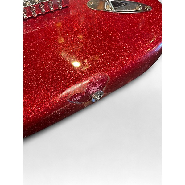 Used Squier Bullet Stratocaster SPARKLE RED Solid Body Electric Guitar