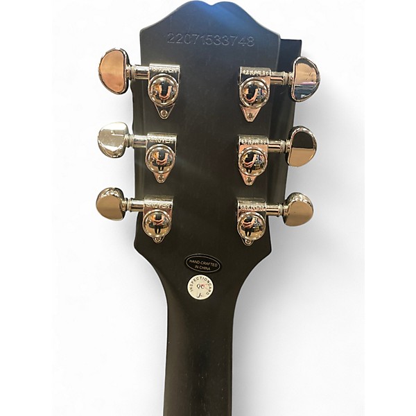 Used Epiphone Les Paul Traditional Pro IV Trans Black Solid Body Electric Guitar