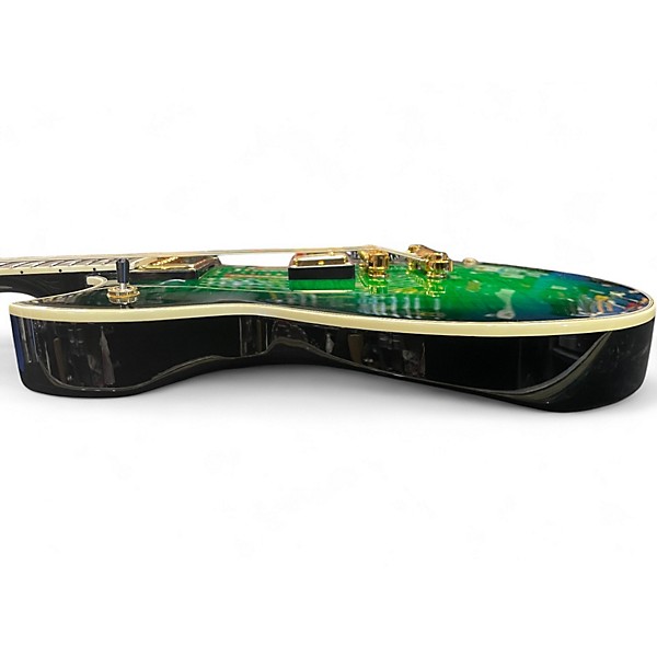 Used Iron Label SEER MODEL Emerald Green Solid Body Electric Guitar