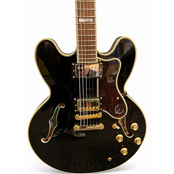 Used Epiphone Sheraton II PRO BLACK Hollow Body Electric Guitar
