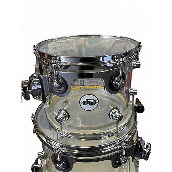 Used DW 5 Piece Design Series Acrylic Clear Drum Kit