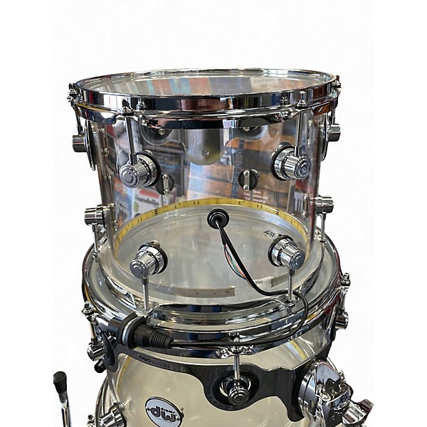 Used DW 5 Piece Design Series Acrylic Clear Drum Kit