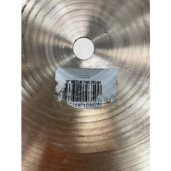 Used Zildjian 16in A CUSTOM MEDIUM THIN CRASH Cymbal