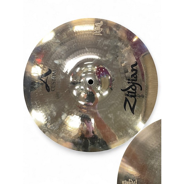 Used Zildjian 14in A Custom Hi Hat Pair Cymbal
