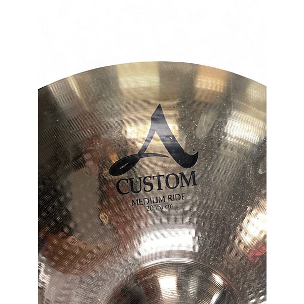 Used Zildjian 20in A Custom Medium Ride Cymbal