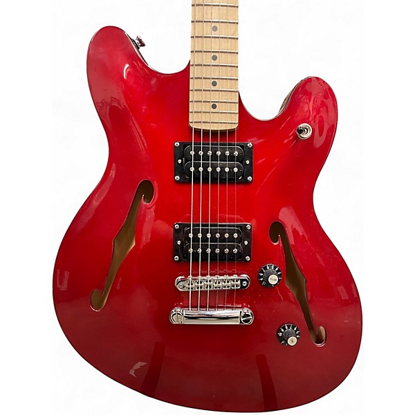 Used Squier Classic Vibe Starcaster Hollow Red Hollow Body Electric Guitar