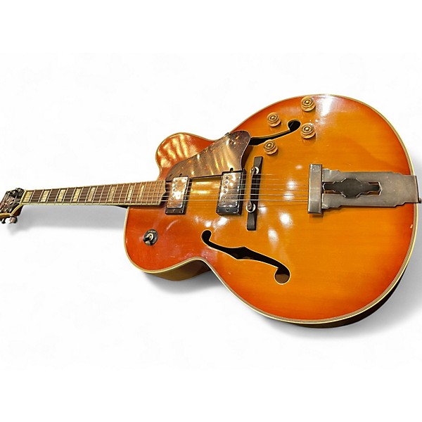 Vintage 1970s Hondo fat boy 2 Color Sunburst Hollow Body Electric Guitar