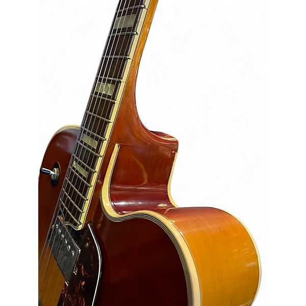 Vintage 1970s Hondo fat boy 2 Color Sunburst Hollow Body Electric Guitar