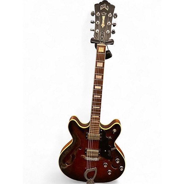 Vintage 1967 Guild Starfire V Brown Hollow Body Electric Guitar