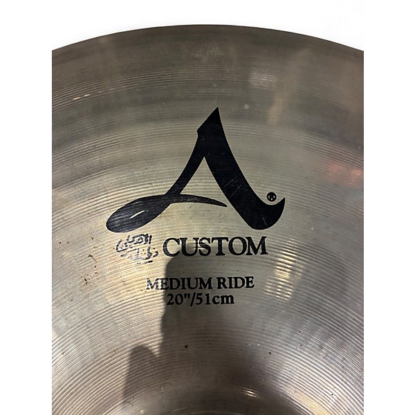 Used Zildjian 20in A Custom Medium Ride Cymbal