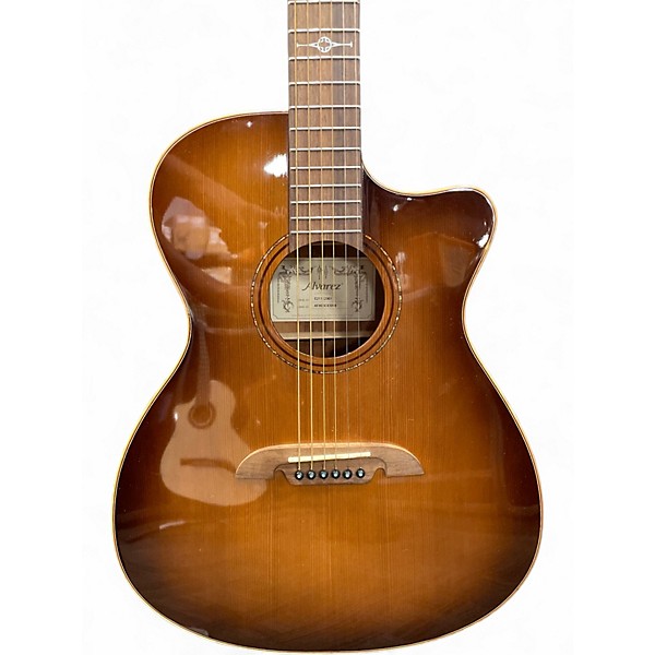 Used Alvarez AFA95CESHB Brown Acoustic Guitar