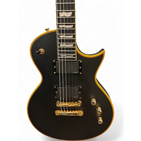 Used ESP LTD EC1000 Black and Gold Solid Body Electric Guitar