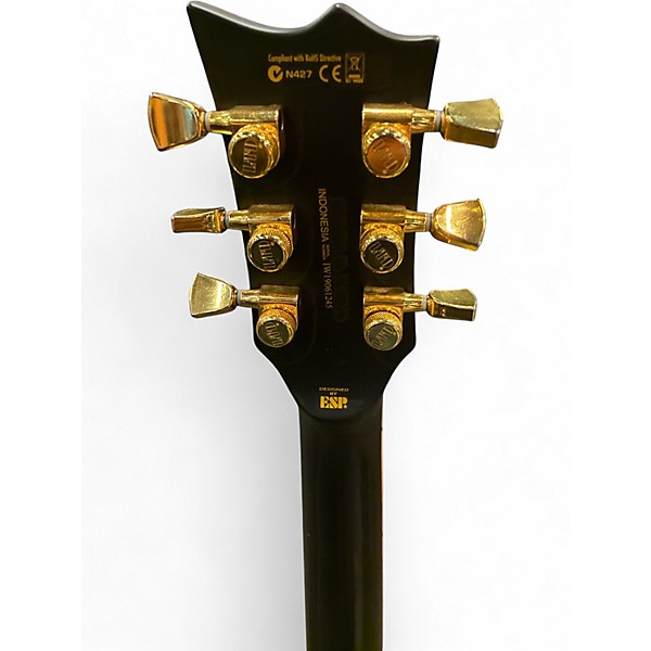 Used ESP LTD EC1000 Black and Gold Solid Body Electric Guitar